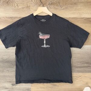 Abercrombie Tee with Pink Champagne Coupe Graphic